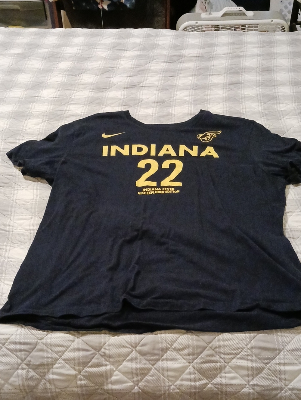 Nike Indiana Fever Navy & Gold Number 22 Crew Tee